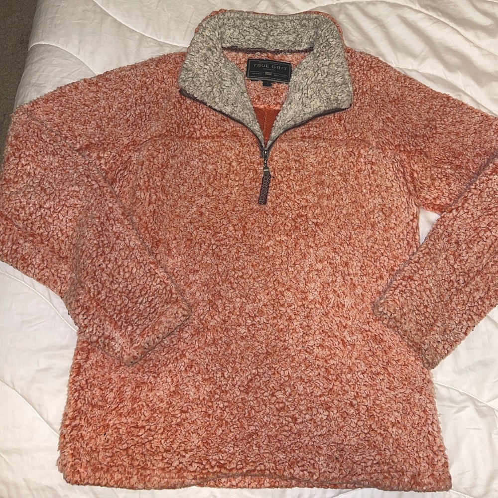 True Grit Orange Oversized Pullover
